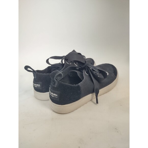 Ugg Koolaburra Comfort Sneakers Size 6.5 Lace-up Black Ribbon Lace Suede Leather - Picture 6 of 12